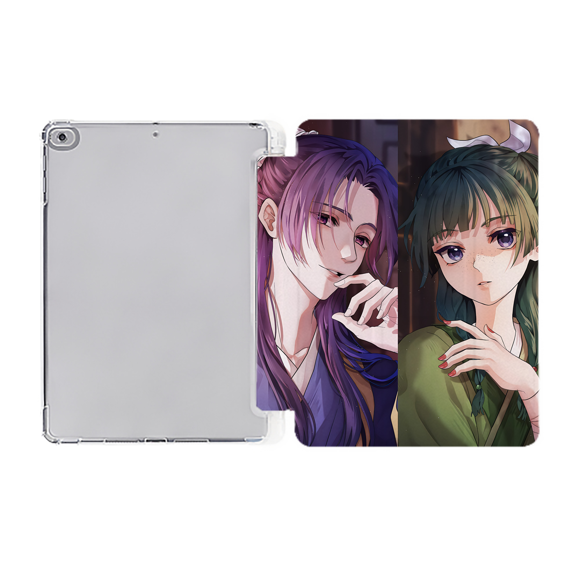 （画像用） 薬屋のひとりごと The Apothecary Diaries IPad ケース ペン収納付き 三つ折りスタンド PUレザー×シリコン 対応機種9.5/10.5/10.9インチ